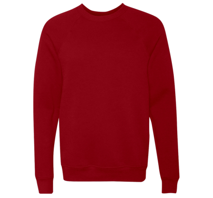 Canvas Design Unisex Sponge Fleece Crew Neck Sweatshirt-Red
