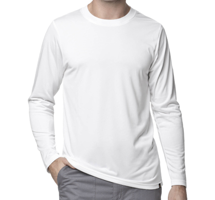 Carhartt Medical Design Carhartt Medical Mens Work-Dry Long Sleeve Shirt-White