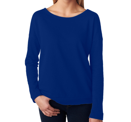 Next Level Design Next Level The Terry Long-Sleeve Scoop-Royal