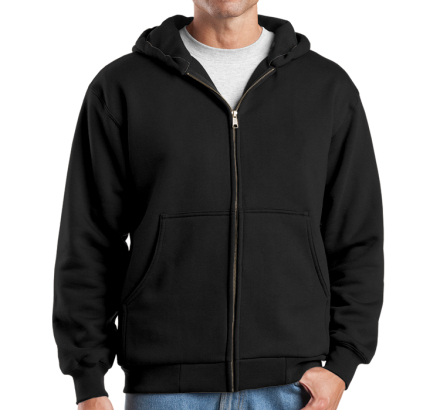 Cornerstone Custom Cornerstone Heavyweight Full-Zip Hooded Sweatshirt Mens-Black