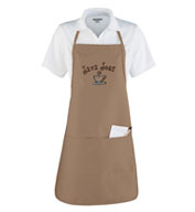 Apron With Adjustable Neck Loop and Waist Ties