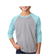 Next Level Youth CVC 3/4-Sleeve Raglan
