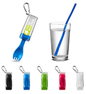 Prime Line Silicone Straw With Utensil Set