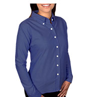 Blue Generation Ladies Long Sleeve Oxford Shirt 
