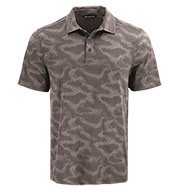 Cutter & Buck Mens Coastline Recycled Double Peached Camo Print Polo